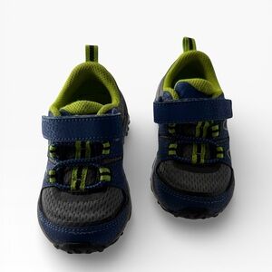Merrell Kids' Trail Quest Navy & Lime Sneakers Elastic Lacing Hook Loop Closure